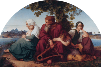 A painting by Eduard Bendemann: Die trauernden Juden im Exil ("The mourning Jews in exile")